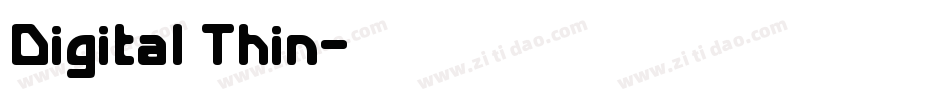Digital Thin字体转换